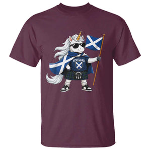 Funny Scotland Unicorn T Shirt Cool Scottish Unicorn with Kilt Flag Scotland Pride Football Fans