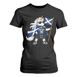 Funny Scotland Unicorn T Shirt For Women Cool Scottish Unicorn with Kilt Flag Scotland Pride Football Fans