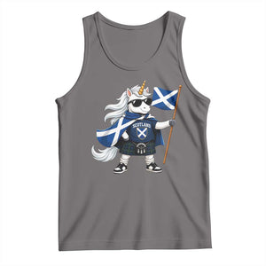 Funny Scotland Unicorn Tank Top Cool Scottish Unicorn with Kilt Flag Scotland Pride Football Fans