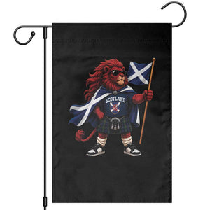 Proud Scotland Rampant Lion Garden Flag Scottish Flag Red Lion Mascot with Kilt Football Fans