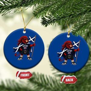 Proud Scotland Rampant Lion Ceramic Ornament Scottish Flag Red Lion Mascot with Kilt Football Fans