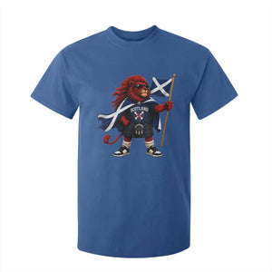 Proud Scotland Rampant Lion T Shirt For Kid Scottish Flag Red Lion Mascot with Kilt Football Fans