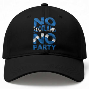 No Scotland No Party Scottish Baseball Cap Retro Scottish Banner Fan Scotland Flag