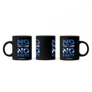 No Scotland No Party Scottish Coffee Mug Retro Scottish Banner Fan Scotland Flag