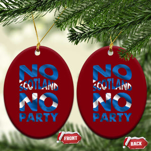 No Scotland No Party Scottish Ceramic Ornament Retro Scottish Banner Fan Scotland Flag
