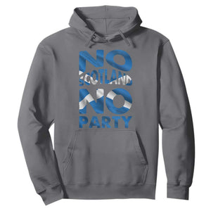 No Scotland No Party Scottish Hoodie Retro Scottish Banner Fan Scotland Flag
