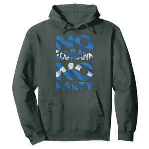 No Scotland No Party Scottish Hoodie Retro Scottish Banner Fan Scotland Flag