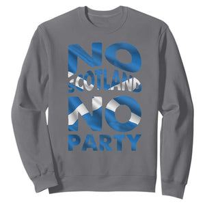 No Scotland No Party Scottish Sweatshirt Retro Scottish Banner Fan Scotland Flag