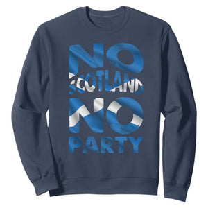 No Scotland No Party Scottish Sweatshirt Retro Scottish Banner Fan Scotland Flag