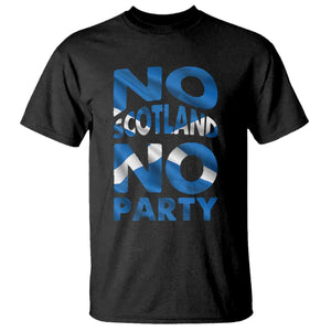 No Scotland No Party Scottish T Shirt Retro Scottish Banner Fan Scotland Flag