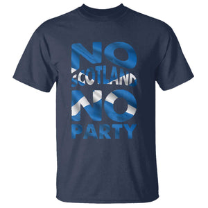 No Scotland No Party Scottish T Shirt Retro Scottish Banner Fan Scotland Flag