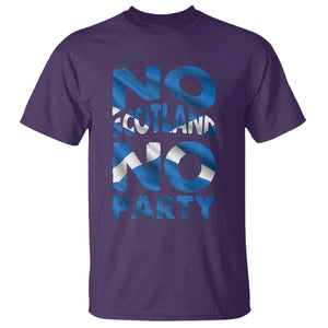 No Scotland No Party Scottish T Shirt Retro Scottish Banner Fan Scotland Flag
