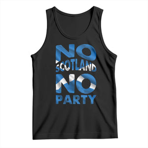 No Scotland No Party Scottish Tank Top Retro Scottish Banner Fan Scotland Flag