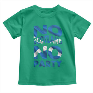 No Scotland No Party Scottish Toddler T Shirt Retro Scottish Banner Fan Scotland Flag
