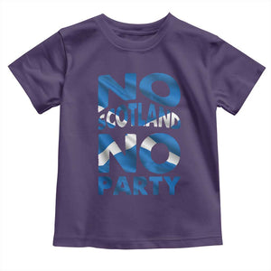 No Scotland No Party Scottish Toddler T Shirt Retro Scottish Banner Fan Scotland Flag