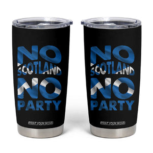 No Scotland No Party Scottish Tumbler Cup Retro Scottish Banner Fan Scotland Flag