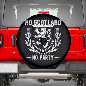 No Scotland No Party Scottish Flag Spare Tire Cover Retro Scotland Rampant Lion