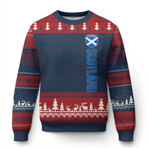 Scotland Soccer Ugly Christmas Sweater Vintage SCOT Scottish Flag Graphic Football Fan