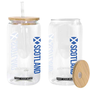 Scotland Soccer Glass Can Vintage SCOT Scottish Flag Graphic Football Fan