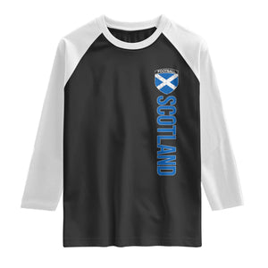 Scotland Soccer Raglan Shirt Vintage SCOT Scottish Flag Graphic Football Fan