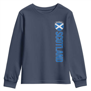 Scotland Soccer Youth Sweatshirt Vintage SCOT Scottish Flag Graphic Football Fan
