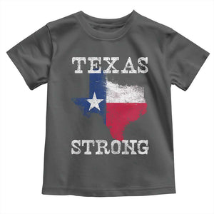 Strong Texas Toddler T Shirt Distressed Flag Texan Pride Flood Relief Disaster TS10 Dark Heather Print Your Wear