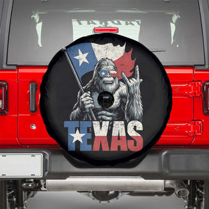 Bigfoot Texas Spare Tire Cover - Sasquatch Loves Rock On Hand Texan Texas Flag Gift TS10 Black Print Your Wear