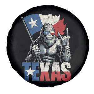 Bigfoot Texas Spare Tire Cover - Sasquatch Loves Rock On Hand Texan Texas Flag Gift TS10 Print Your Wear