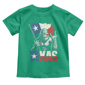 Bigfoot Texas Toddler T Shirt Sasquatch Loves Rock On Hand Texan Texas Flag TS10 Irish Green Print Your Wear
