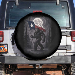 Bigfoot Texas Spare Tire Cover Forest Sasquatch Loves Rock On Hand Texas Flag TS10 No hole Black Print Your Wear