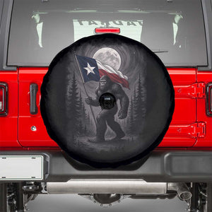 Bigfoot Texas Spare Tire Cover Forest Sasquatch Loves Rock On Hand Texas Flag TS10 Black Print Your Wear