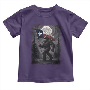 Bigfoot Texas Toddler T Shirt Forest Sasquatch Loves Rock On Hand Texas Flag TS10 Purple Print Your Wear
