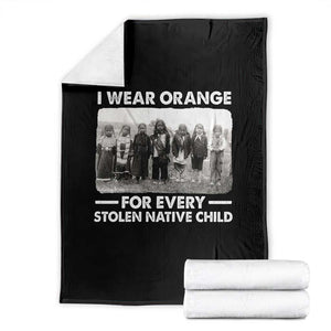 I Wear Orange For Every American Native Child Throw Blanket TS10 Black Print Your Wear