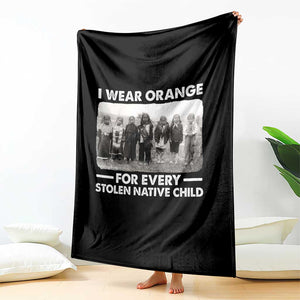 I Wear Orange For Every American Native Child Throw Blanket TS10 Print Your Wear