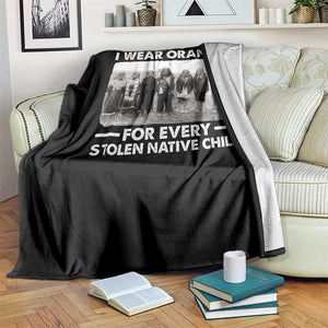I Wear Orange For Every American Native Child Throw Blanket TS10 Print Your Wear