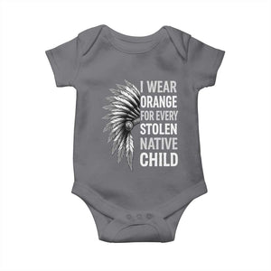 I Wear Orange For Every Stolen Native Child Baby Onesie Orange Day TS10 Charcoal Print Your Wear