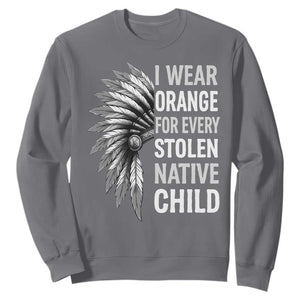 I Wear Orange For Every Stolen Native Child Sweatshirt Orange Day TS10 Charcoal Print Your Wear