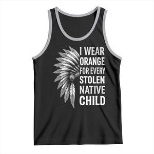 I Wear Orange For Every Stolen Native Child Tank Top Orange Day TS10 Black Athletic Heather Print Your Wear