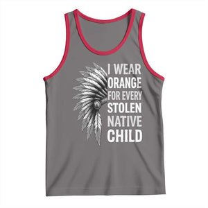 I Wear Orange For Every Stolen Native Child Tank Top Orange Day TS10 Deep Heather Red Print Your Wear