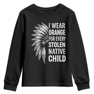 I Wear Orange For Every Stolen Native Child Youth Sweatshirt Orange Day TS10 Black Print Your Wear