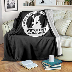 I Wear Orange For Every Stolen American Native Child Throw Blanket Bring Our Children Home Orange Day TS10 Print Your Wear