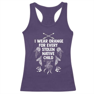 I Wear Orange For Every Stolen American Native Child Racerback Tank Top TS10 Purple Print Your Wear