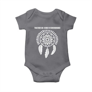Native American Every Child Baby Onesie Together We Stand in Remembrance TS10 Charcoal Print Your Wear
