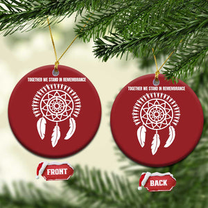 Native American Every Child Christmas Ornament Together We Stand in Remembrance TS10 Circle Red Print Your Wear