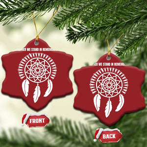 Native American Every Child Christmas Ornament Together We Stand in Remembrance TS10 Snow Flake Red Print Your Wear