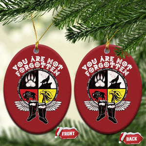 Native American Indian Christmas Ornament You Are Not Forgotten TS10 Oval Red Print Your Wear