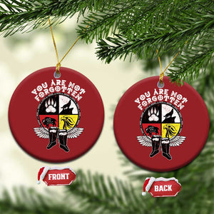 Native American Indian Christmas Ornament You Are Not Forgotten TS10 Circle Red Print Your Wear