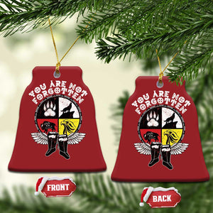 Native American Indian Christmas Ornament You Are Not Forgotten TS10 Bell Flake Red Print Your Wear