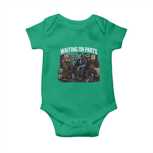 Waiting On Parts HVAC Tech Skeleton Funny Mechanic Graphic Baby Onesie