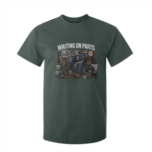 Waiting On Parts HVAC Tech Skeleton Funny Mechanic Graphic T Shirt For Kid
